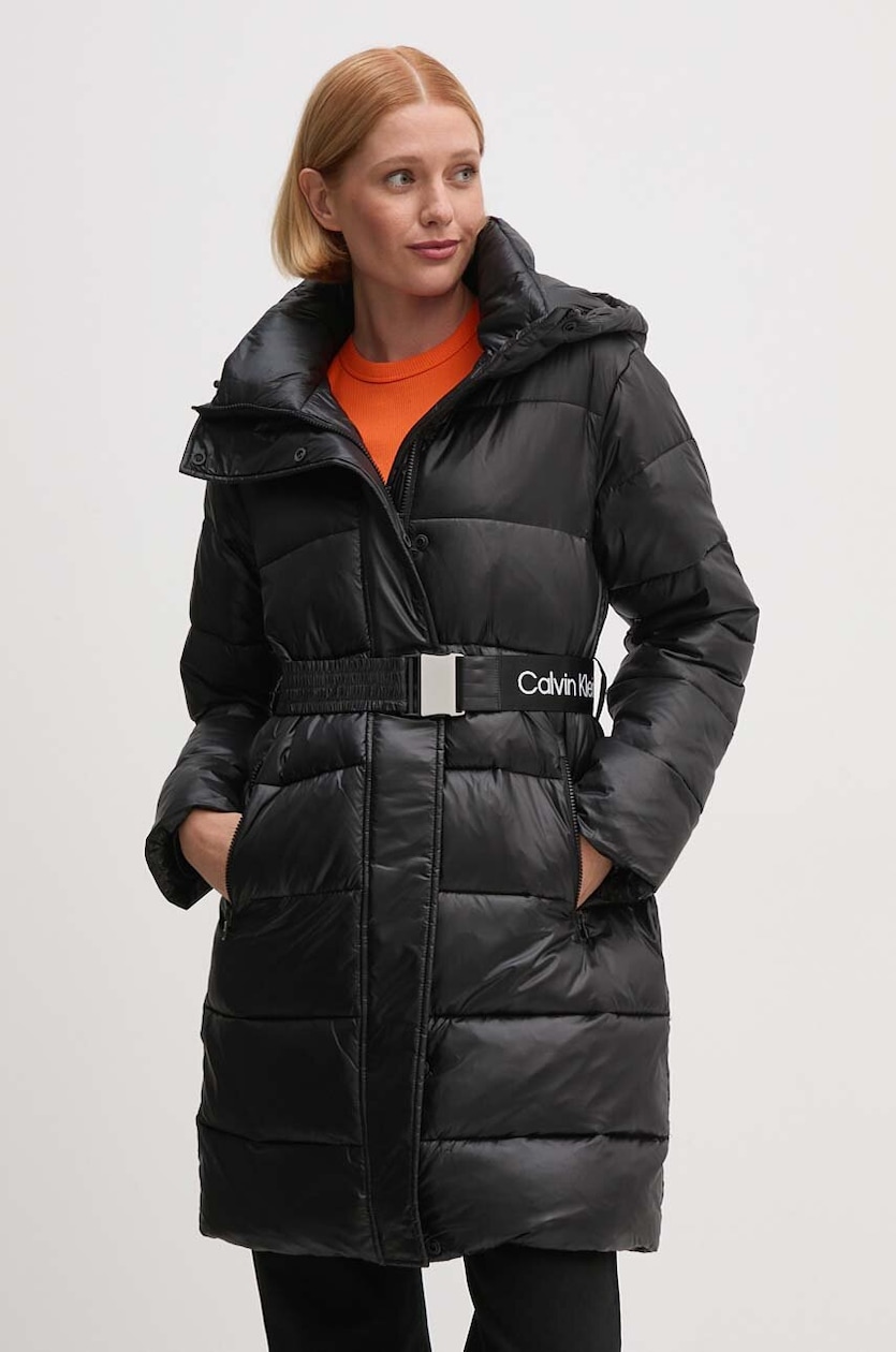 Calvin Klein Jeans rövid kabát női, fekete, téli, J20J223578