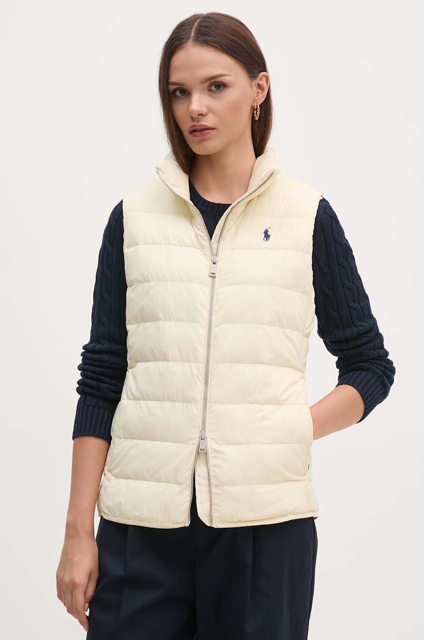 Polo Ralph Lauren vest women's beige color 211940998 at PRM US Polo Ralph Lauren vest women's beige color 211940998 at PRM US