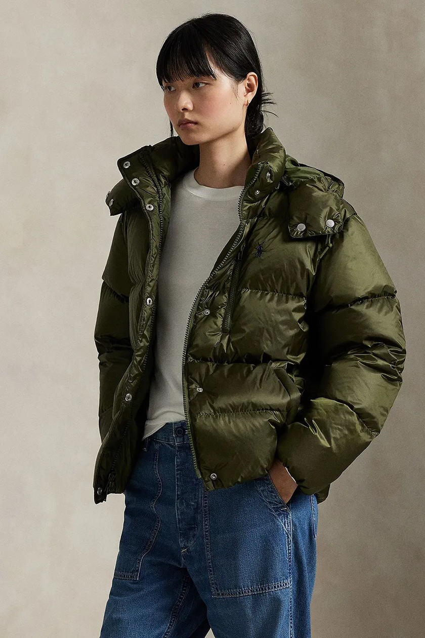 Polo Ralph Lauren kurtka puchowa damska kolor zielony 211932183