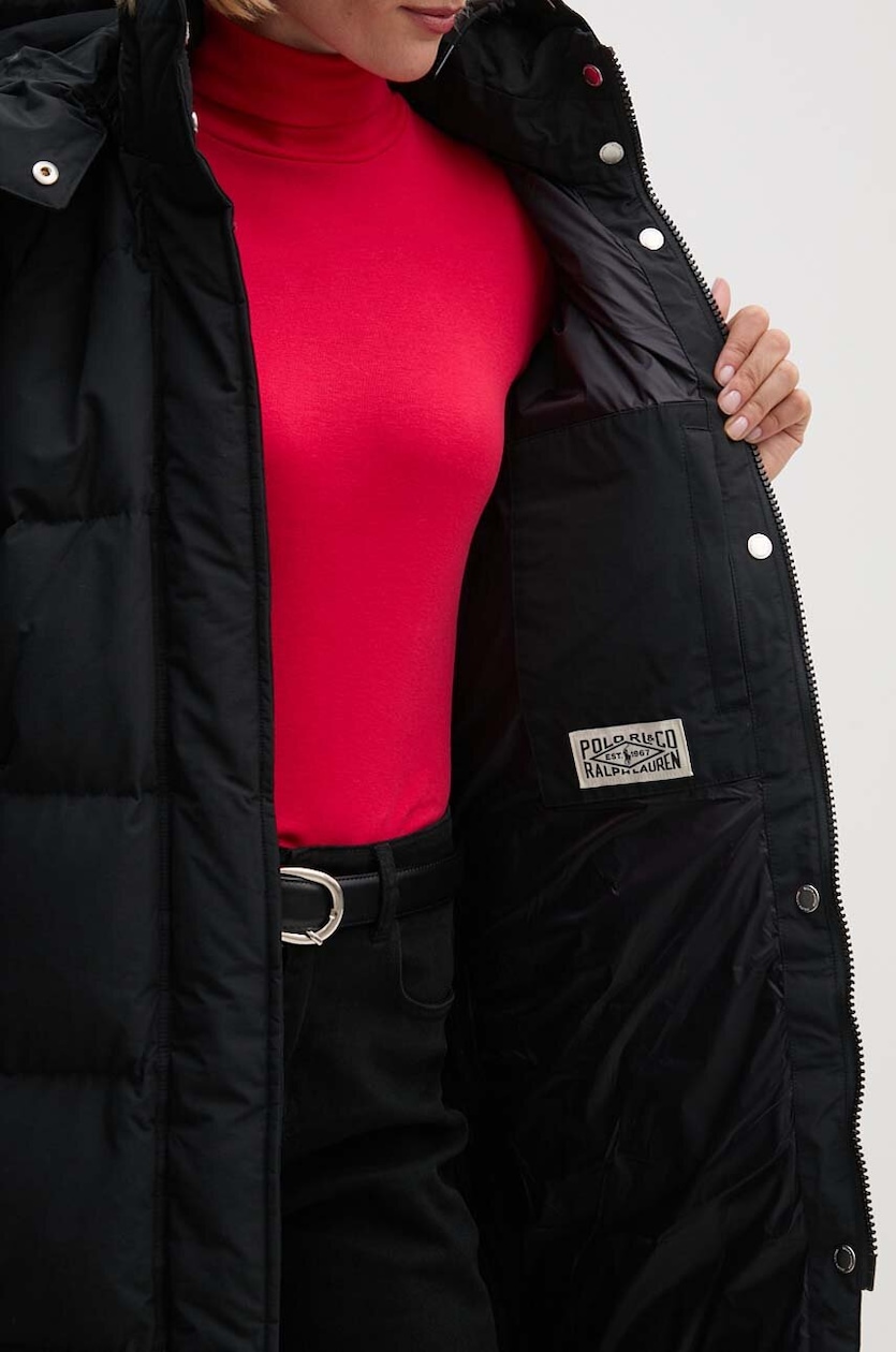Polo Ralph Lauren down jacket women's black color 211941005 at PRM US