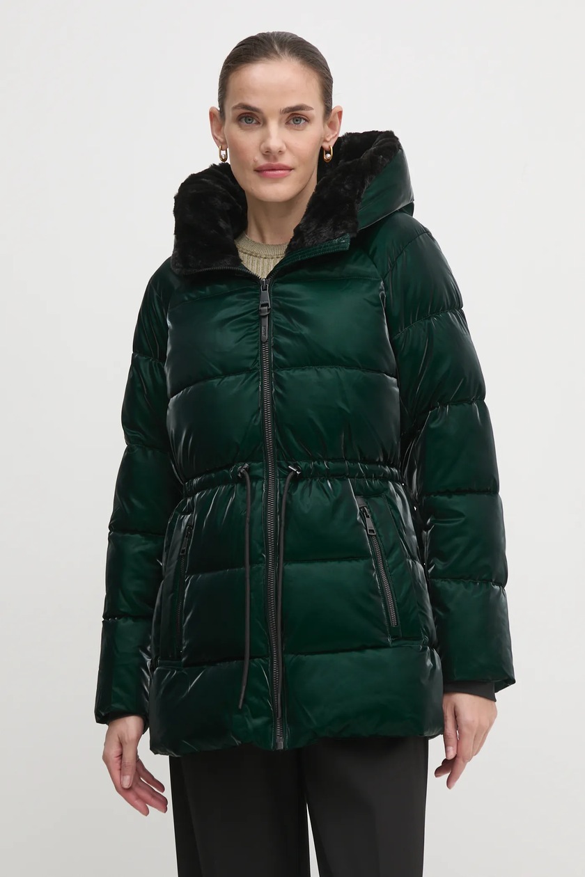 Dkny kurtka damska kolor zielony zimowa DLEMPS63 | Answear.com
