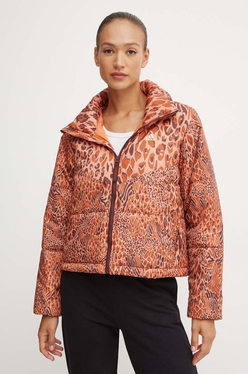 Μπουφάν adidas x Farm Rio χρώμα: πορτοκαλί, IV9757