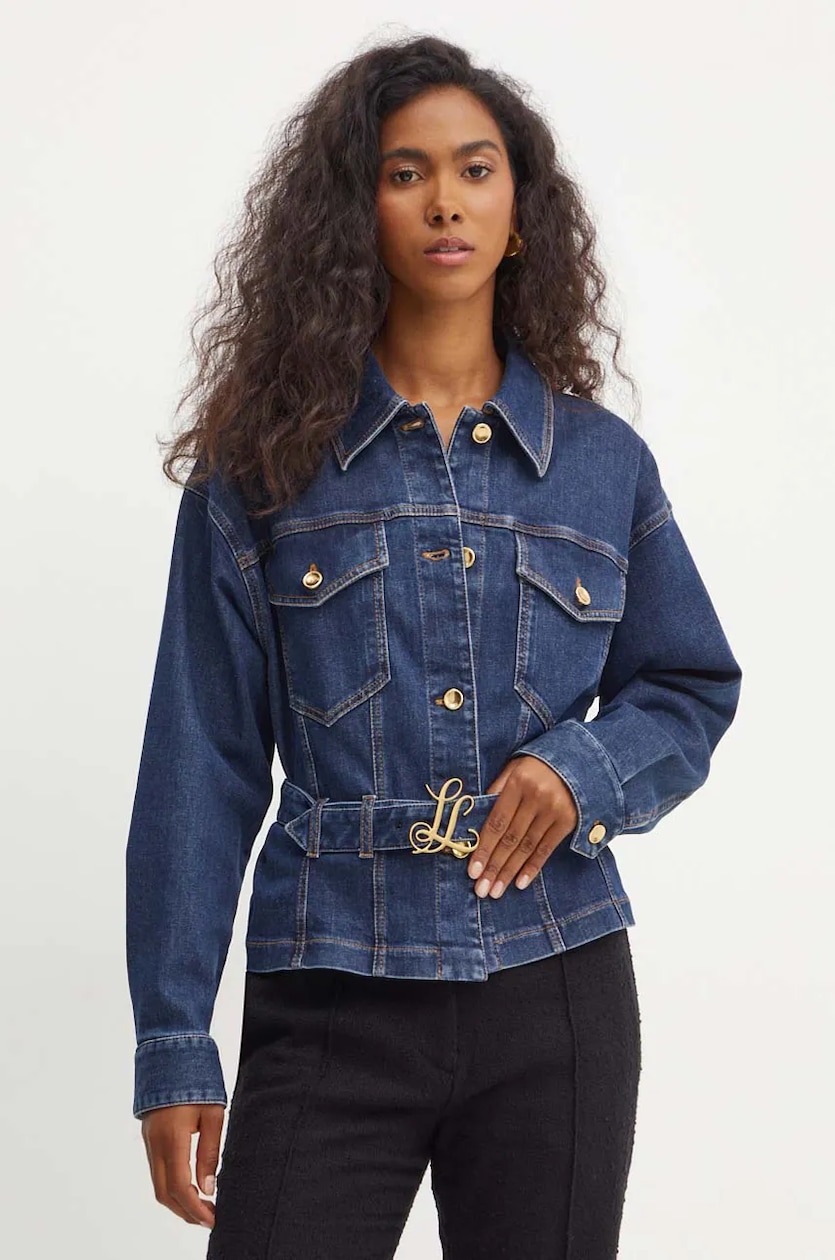 Luisa Spagnoli giacca di jeans SCERIFFO donna colore blu navy 541262