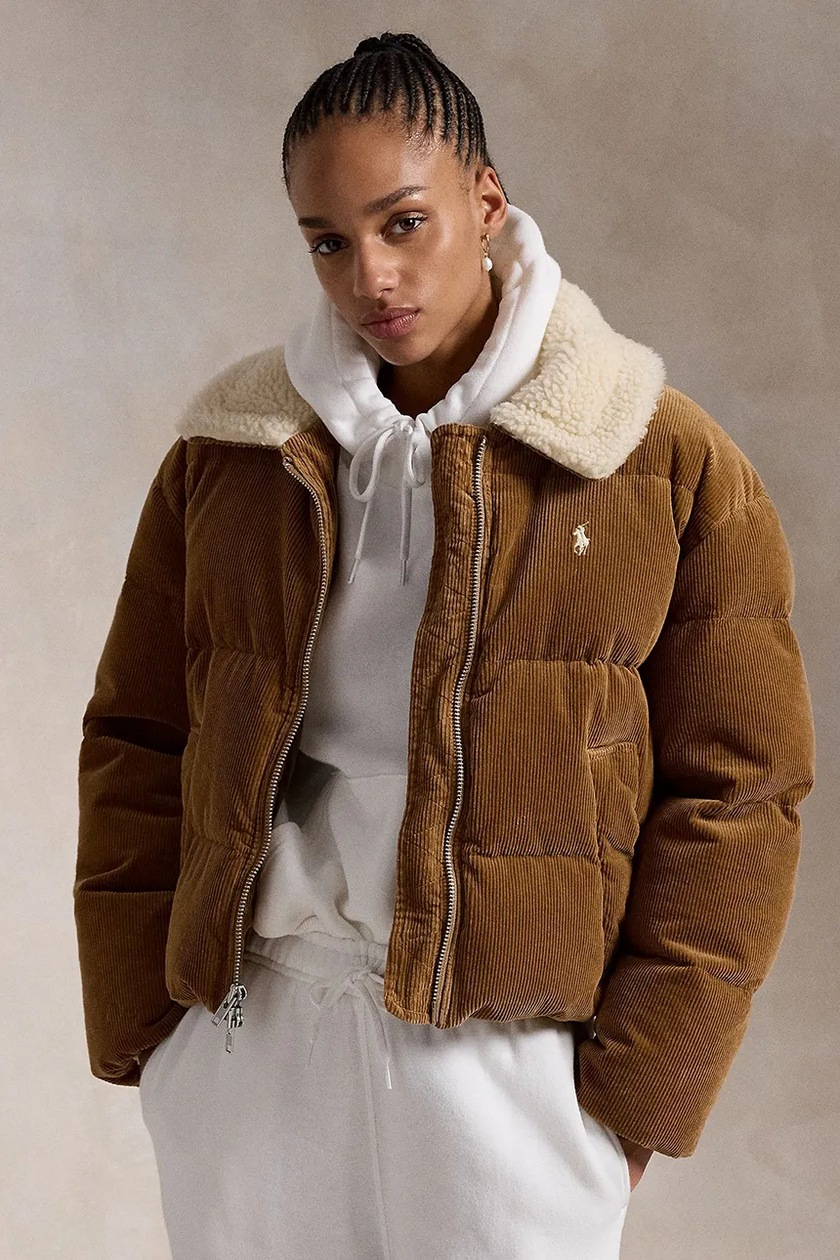 Polo Ralph Lauren down jacket women's brown color 211947668 at PRM US