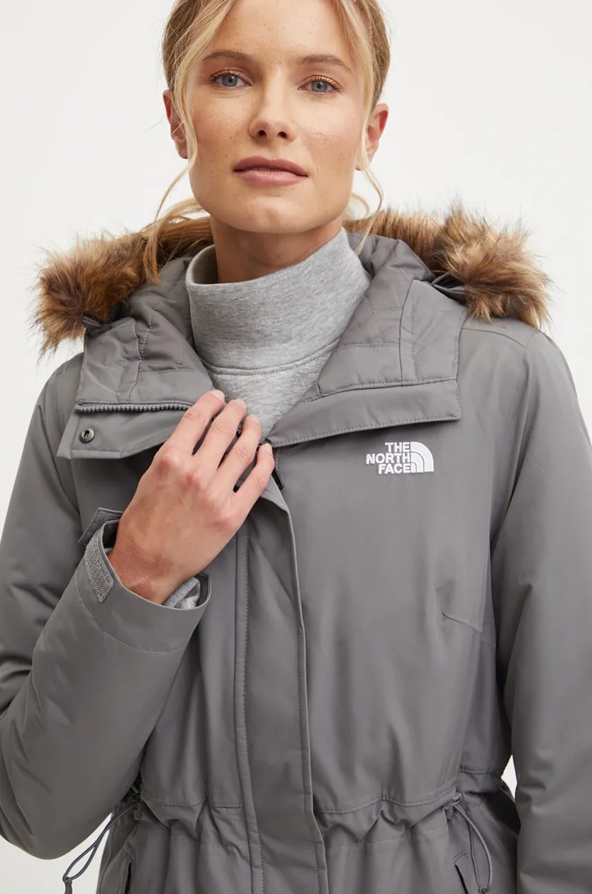 The North Face giacca Zaneck Parka donna colore grigio NF0A4M8Y0UZ1