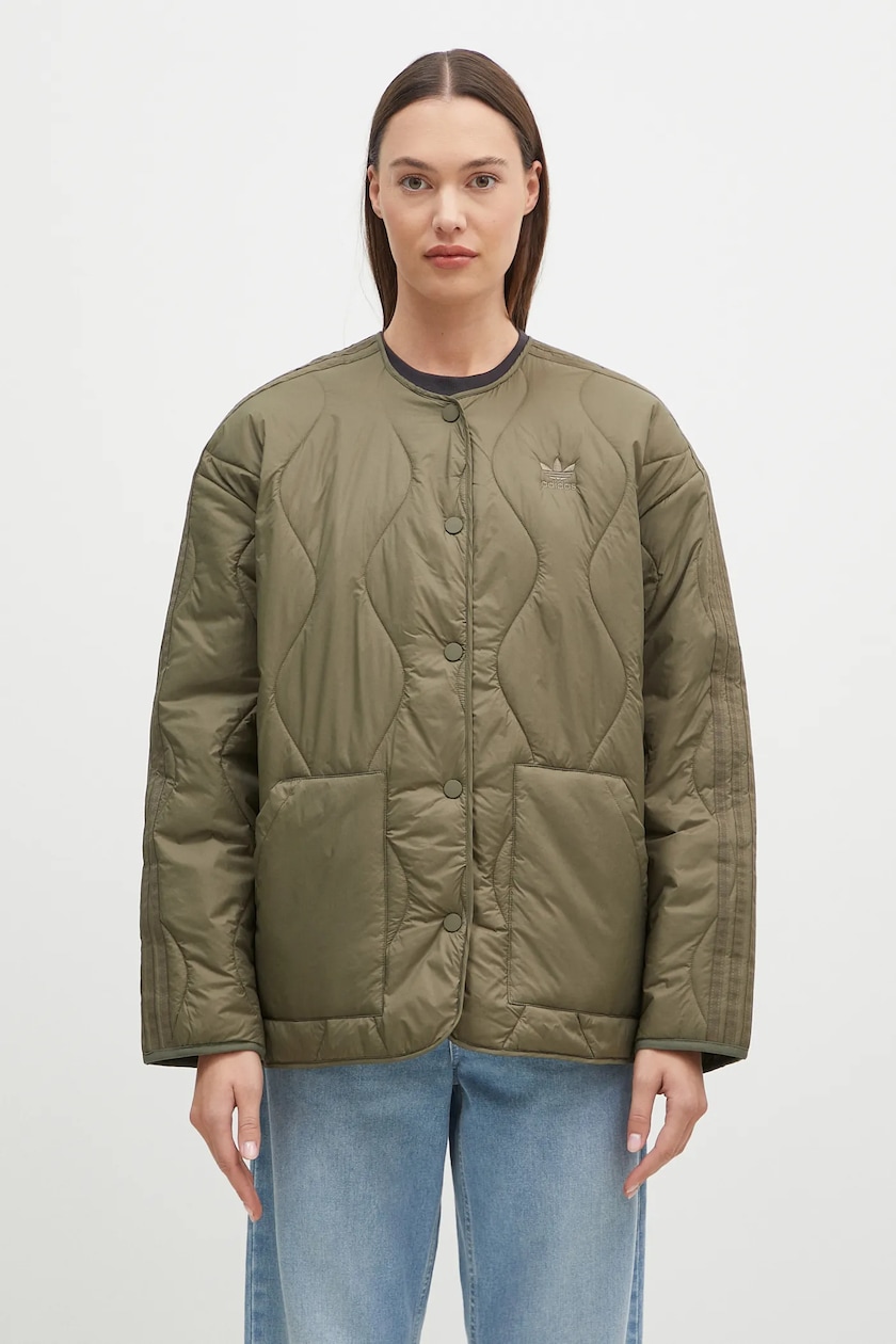 adidas Originals jacket Quilted Liner women s green color JJ4354 at PRM US