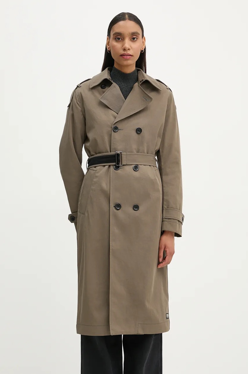 新品 G-STAR RAW MINOR SLIM TRENCH WNN S G Star Raw Trench G-STAR RAW MINOR Black 100% Cotton Trench
