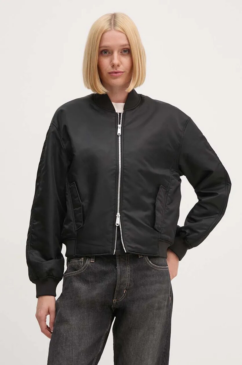 Calvin Klein Jeans giacca bomber donna colore nero 00040WL591