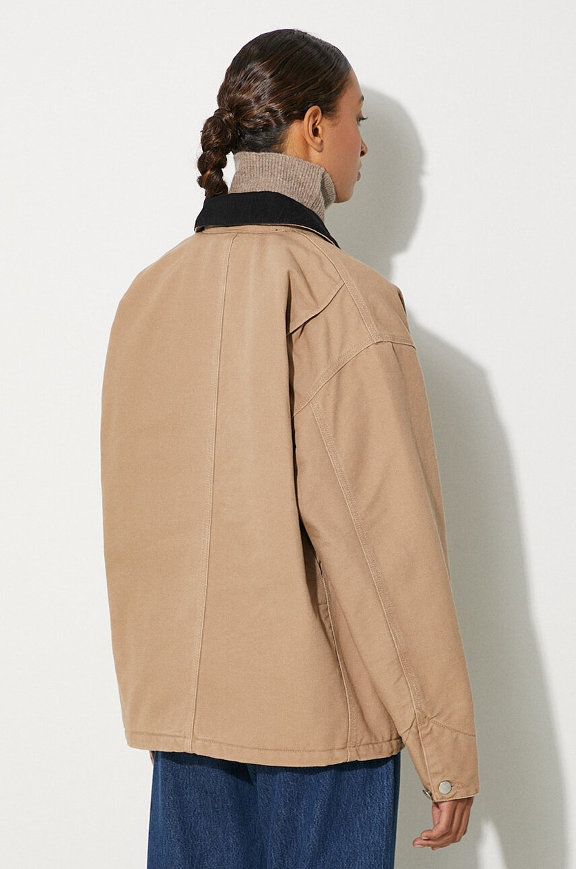 Carhartt WIP jacket OG Michigan Coat women's beige color