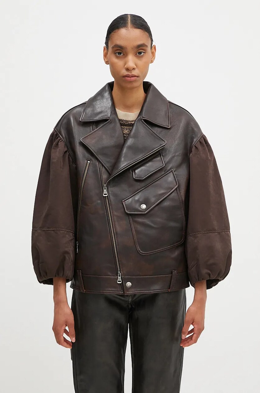 Andersson Bell jacket Maeve Puff Sleeves Leather Jacket PRM EU Andersson Bell jacket Maeve Puff Sleeves Leather Jacket PRM EU