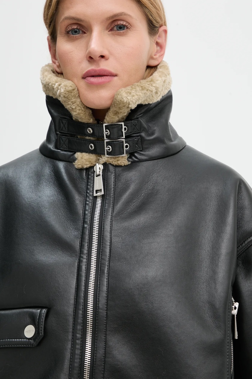 ジャケット nanushka JACKET (NW24FWOW38170 CORSTABLACK) Nanushka jacket JEMMA women's black color NW24FWOW38170 at