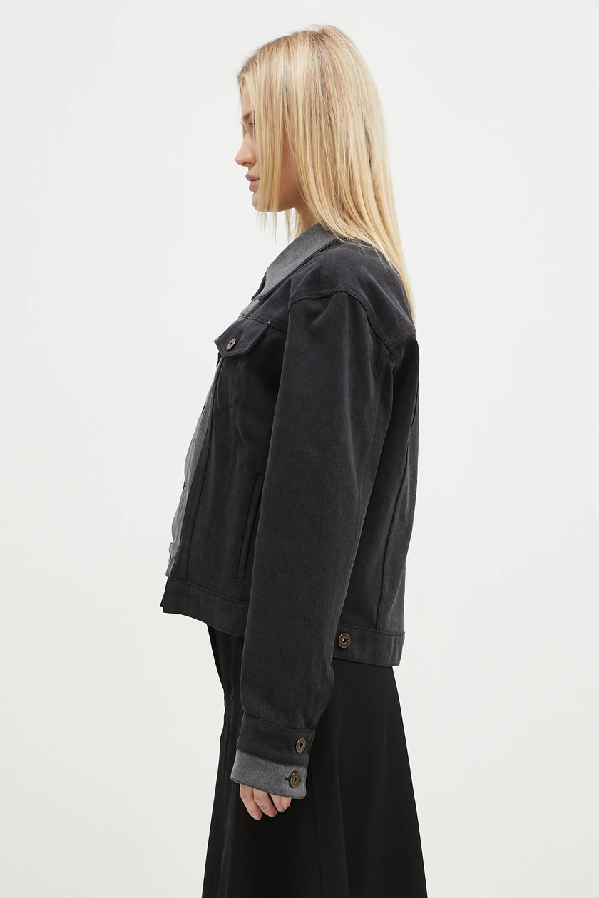 JW Anderson denim jacket Layered Denim Jacket women's gray