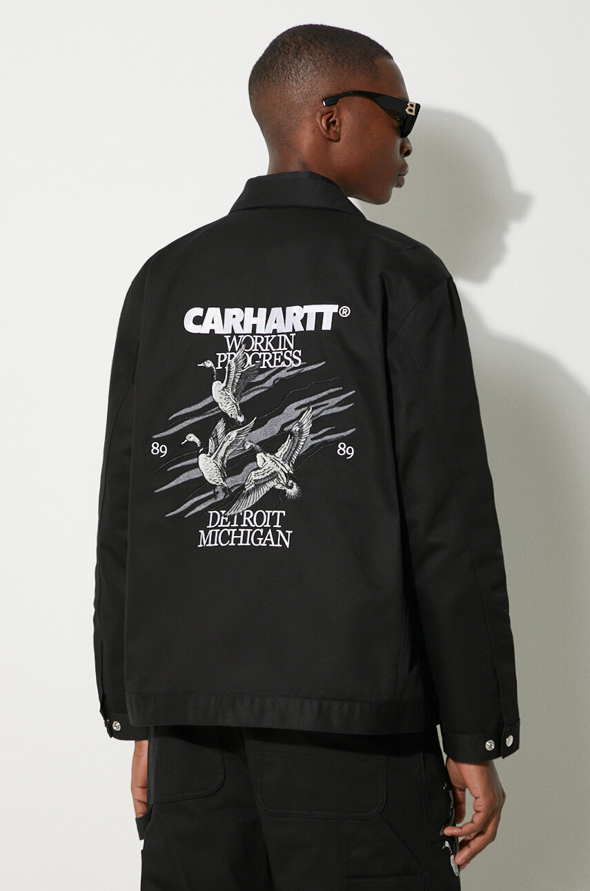 Carhartt WIP cotton jacket Ducks Jacket black color I033699 Carhartt WIP cotton jacket Ducks Jacket black color I033699