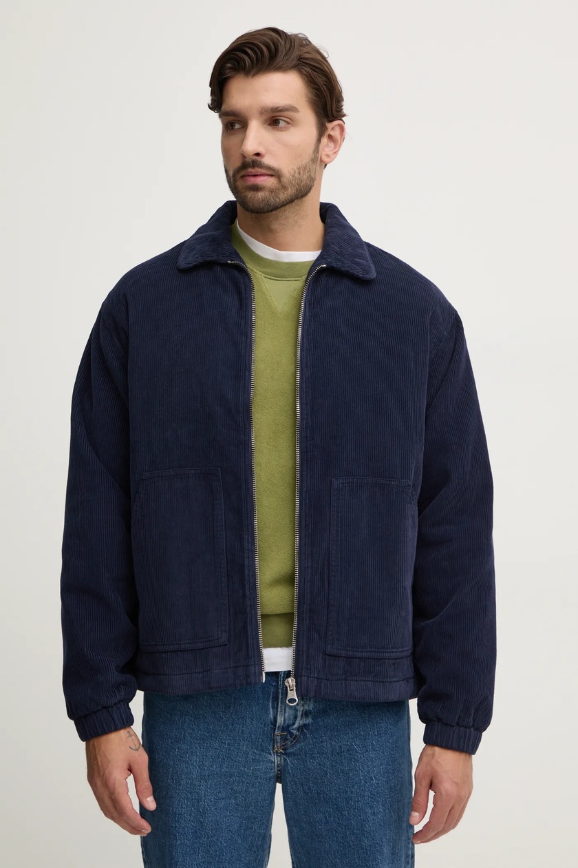 Jeans Giubbotto Pelle Uomo Benetton Giubbino Di Pelle Blu Giacca