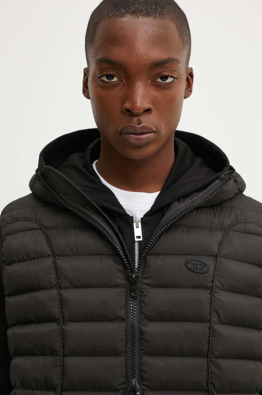 Безрукавка Diesel W-TEMPLE мужская цвет чёрный переходная