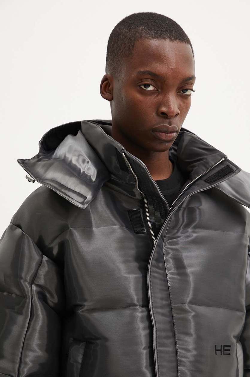 Heliot Emil down jacket men's gray color HE.M.02.055.P03.ME10 at