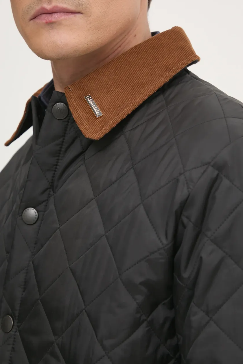 Barbour geaca 30th Anniversary Liddesdale Quilted Jacket barbati, culoarea negru, de tranzitie, MQU1816 Barbour geaca 30th Anniversary Liddesdale Quilted Jacket barbati, culoarea negru, de tranzitie, MQU1816