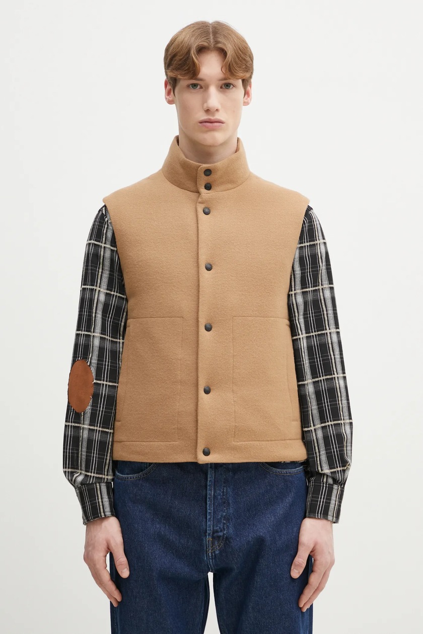 ENGINEERED GARMENTS FIELD VEST NYLON MICRO RIPSTOP OLIVE by
