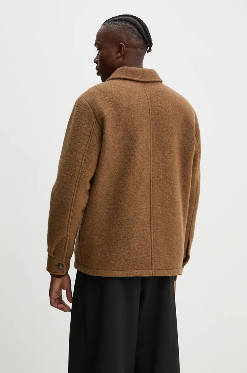 ◇WELLBEING EXPRESS◇ Embroidered Wool Jacket Brown Embroidered Wool Jacket Brown - WELLBEING EXPRESS