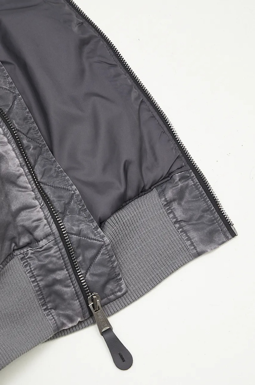 Alpha Industries bomber jacket MA-1 Vintage men's gray color