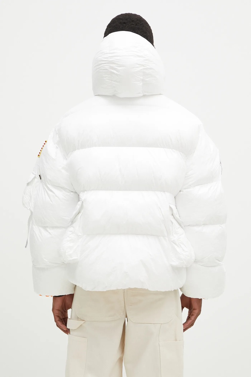 Alpha Industries jacket NASA Puffer Artemis men's white color