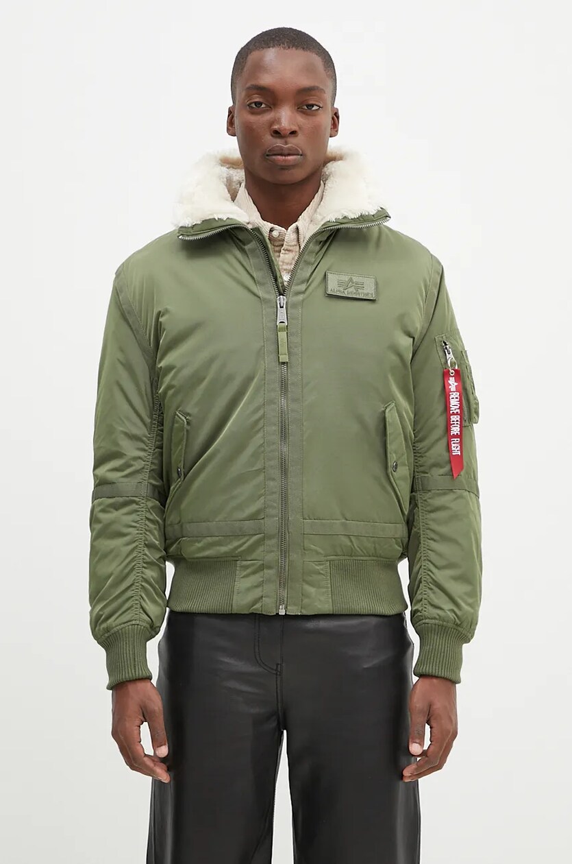 Alpha Industries jacket B15 3 men s green color 198122 at PRM US