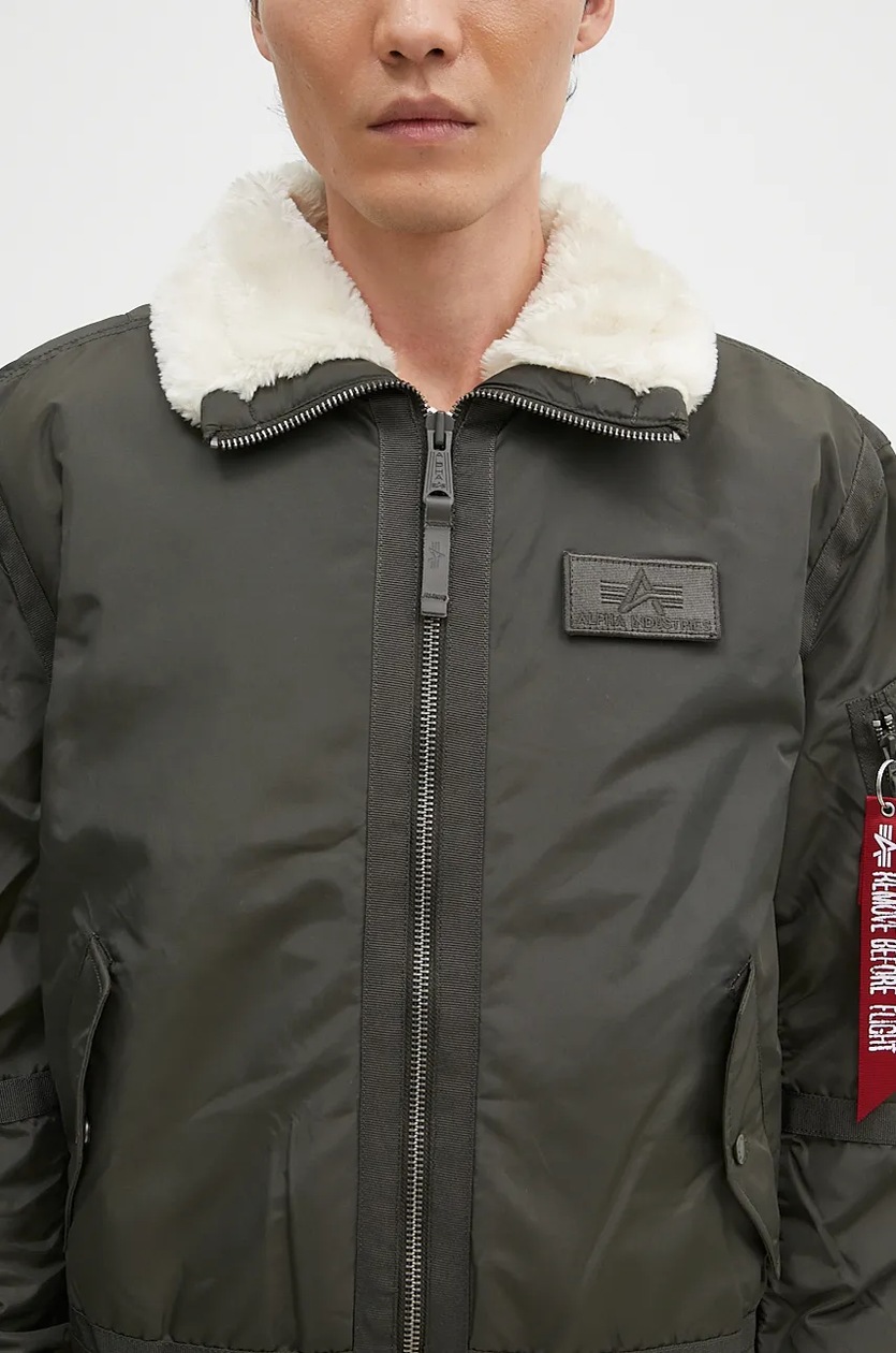 Alpha Industries jacket B15-3 men's green color 198122 at PRM US