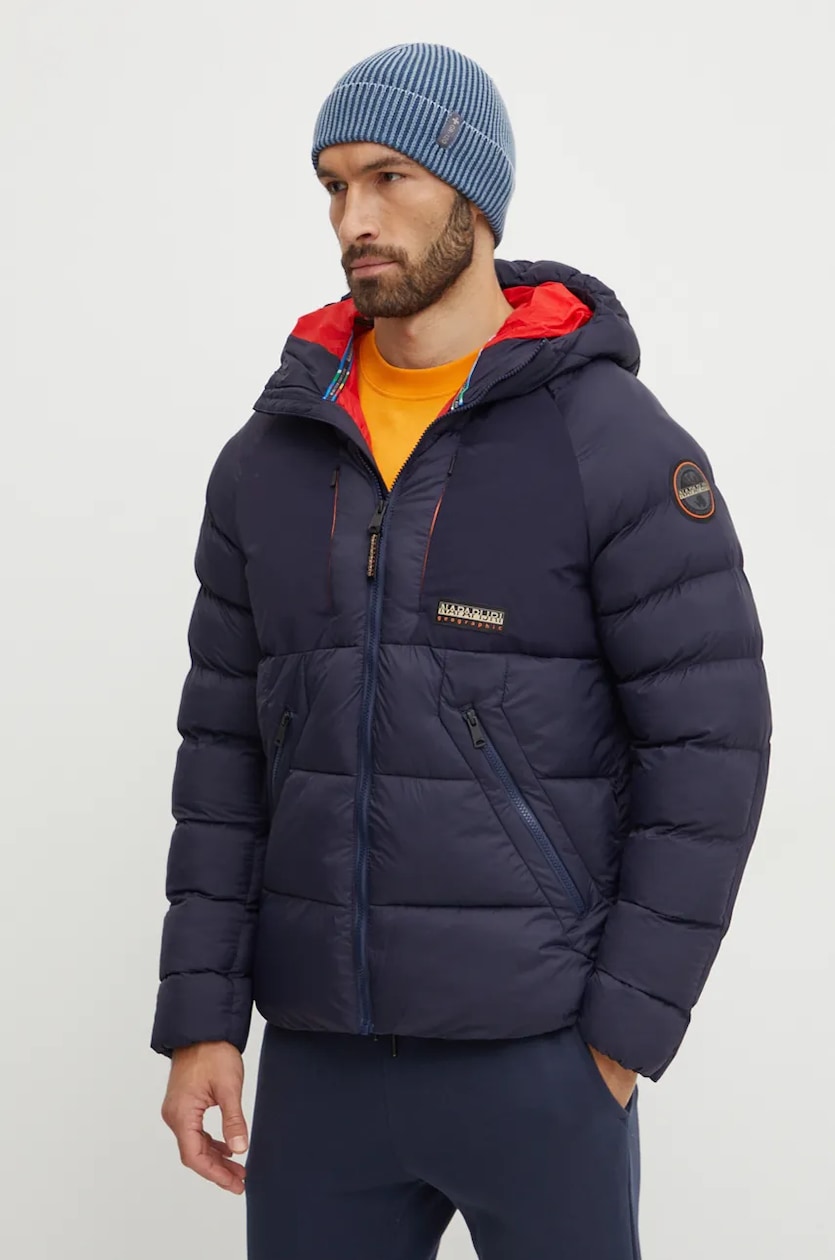 Napapijri jacket A-Moesa men's navy blue color NP0A4I1R1761 at PRM US Napapijri jacket A-Moesa men's navy blue color NP0A4I1R1761 at PRM US