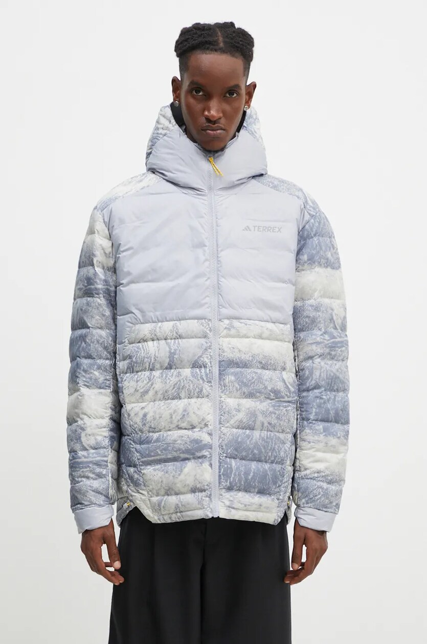 adidas reversible down jacket National Geographic Coldrdy Jacket men s gray color IX7952 at PRM US