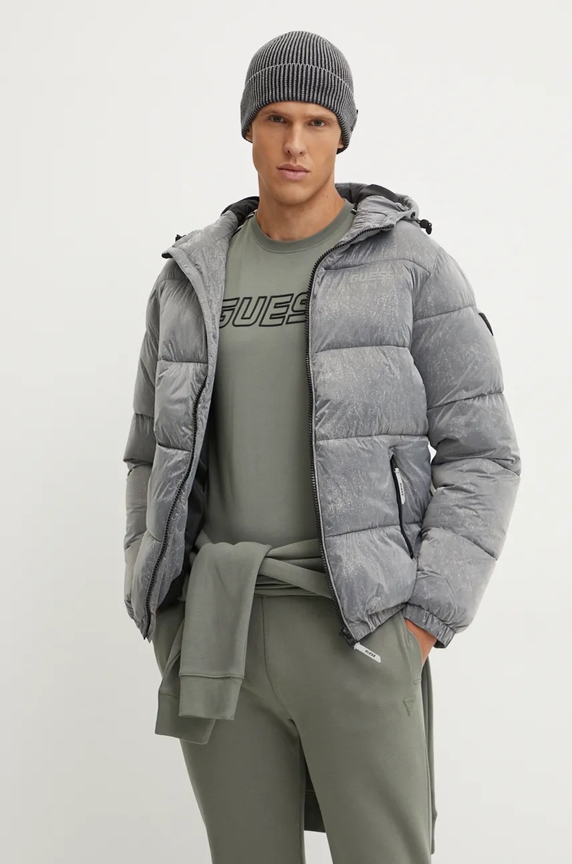 Куртка Guess ALIOTH мужская цвет серый зимняя Z4BL01 WGFL0