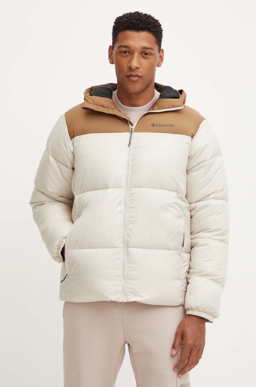 Columbia jacket Puffect men s beige color 2086851 at PRM US