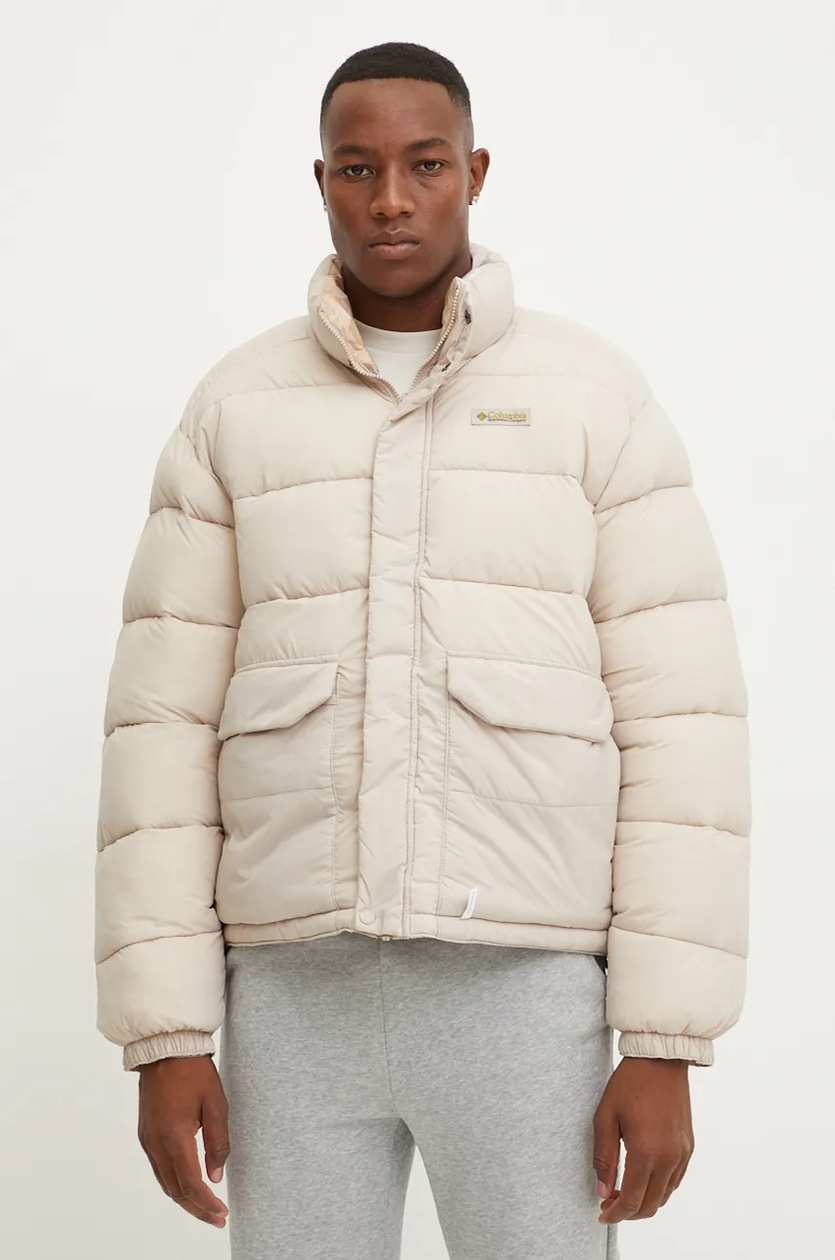 Columbia reversible jacket Wallowa Reversible men's beige color