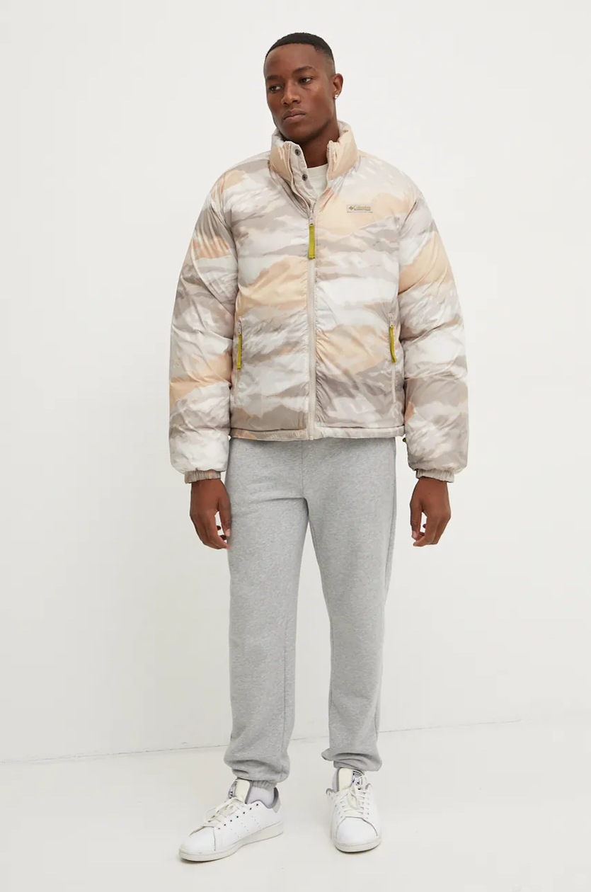 Columbia reversible jacket Wallowa Reversible men's beige color