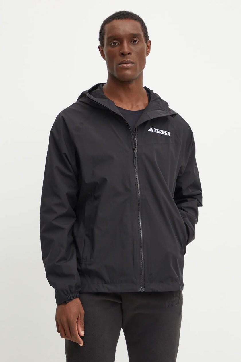 Дождевик adidas TERREX Multi мужская цвет чёрный JN8804 | ANSWEAR.ua