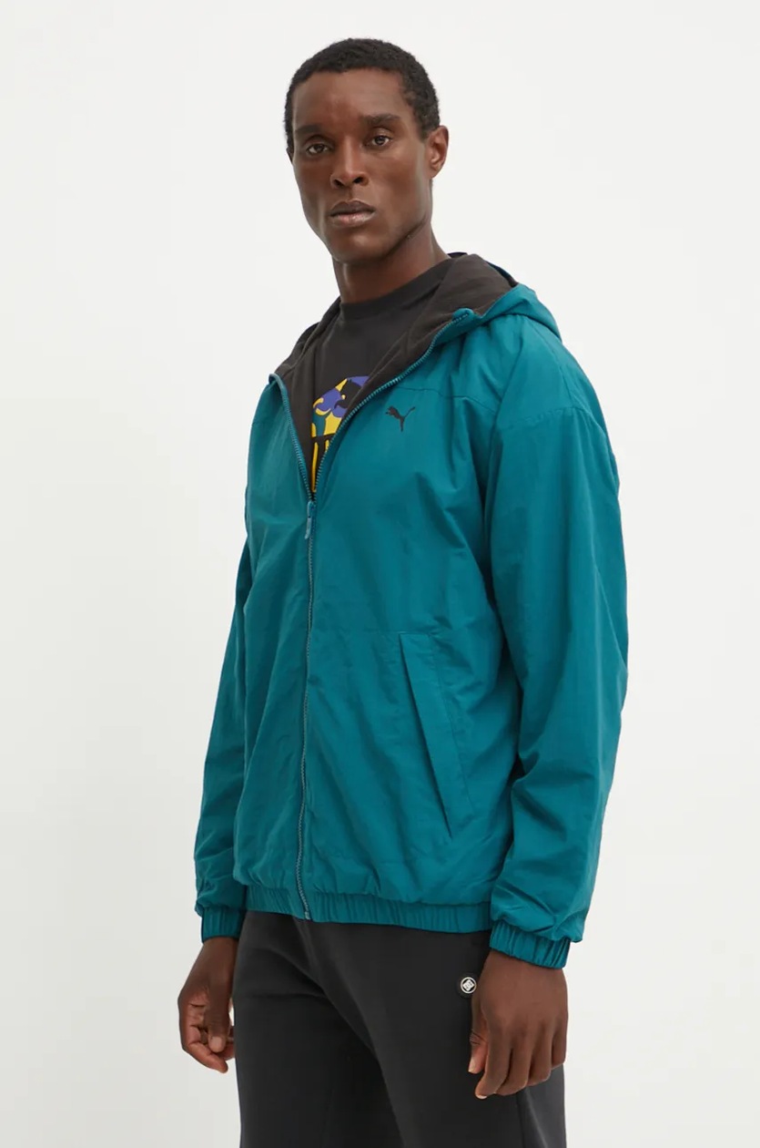 Puma geaca barbati, culoarea turcoaz, 626474 - Main Image