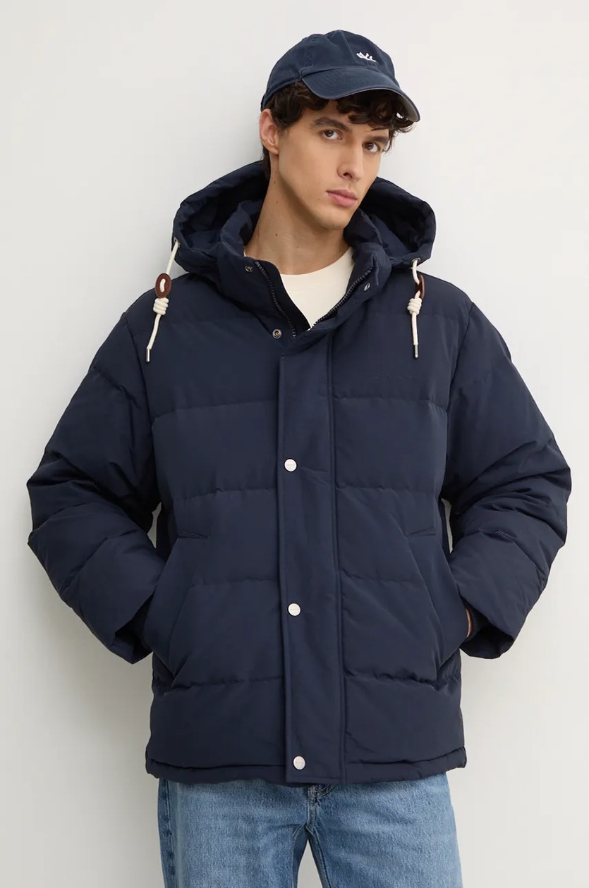 Пухова куртка Gant чоловіча колір синій зимова 7006465