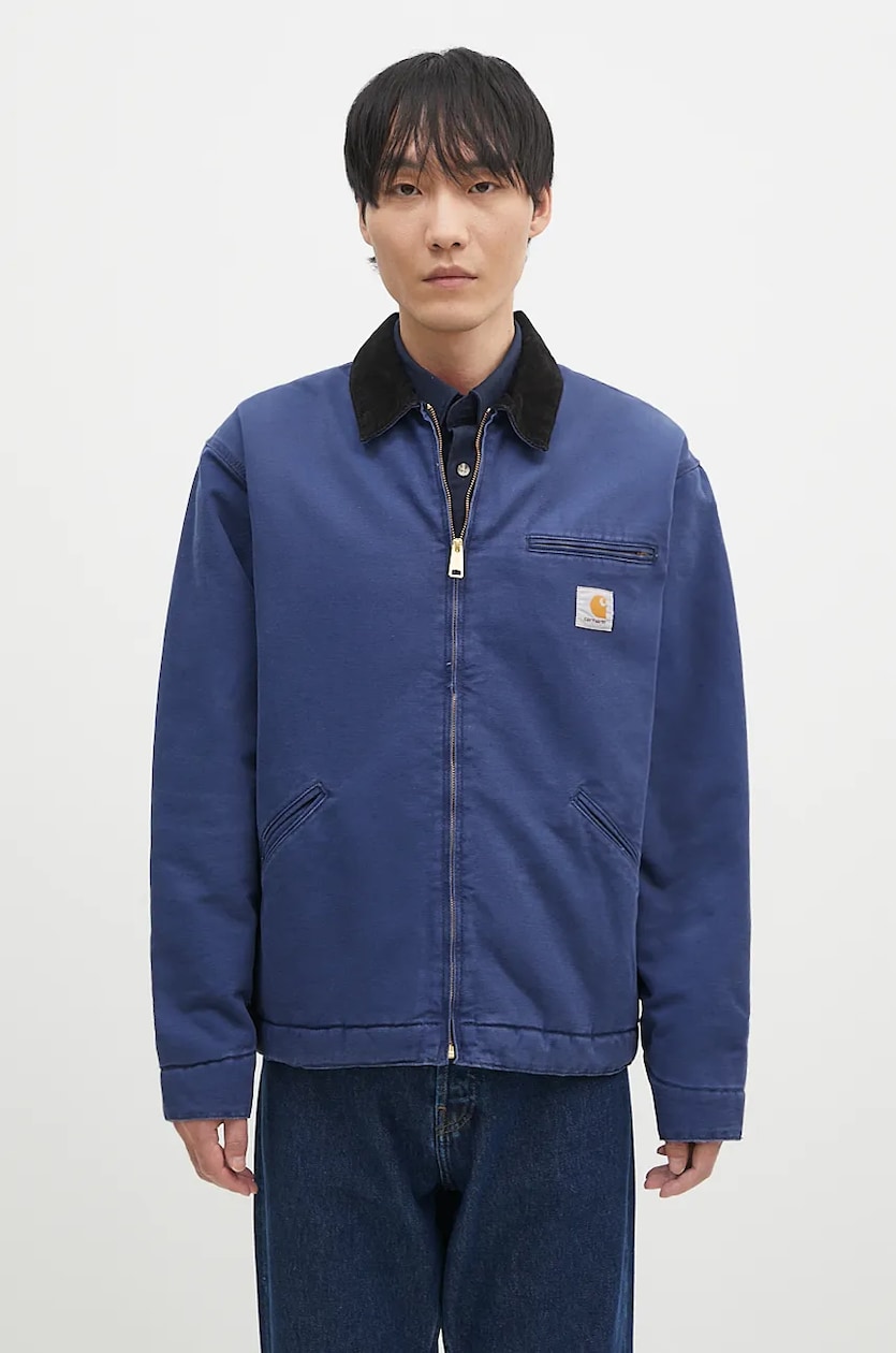 Carhartt WIP cotton jacket OG Detroit Jacket blue color Carhartt WIP cotton jacket OG Detroit Jacket blue color