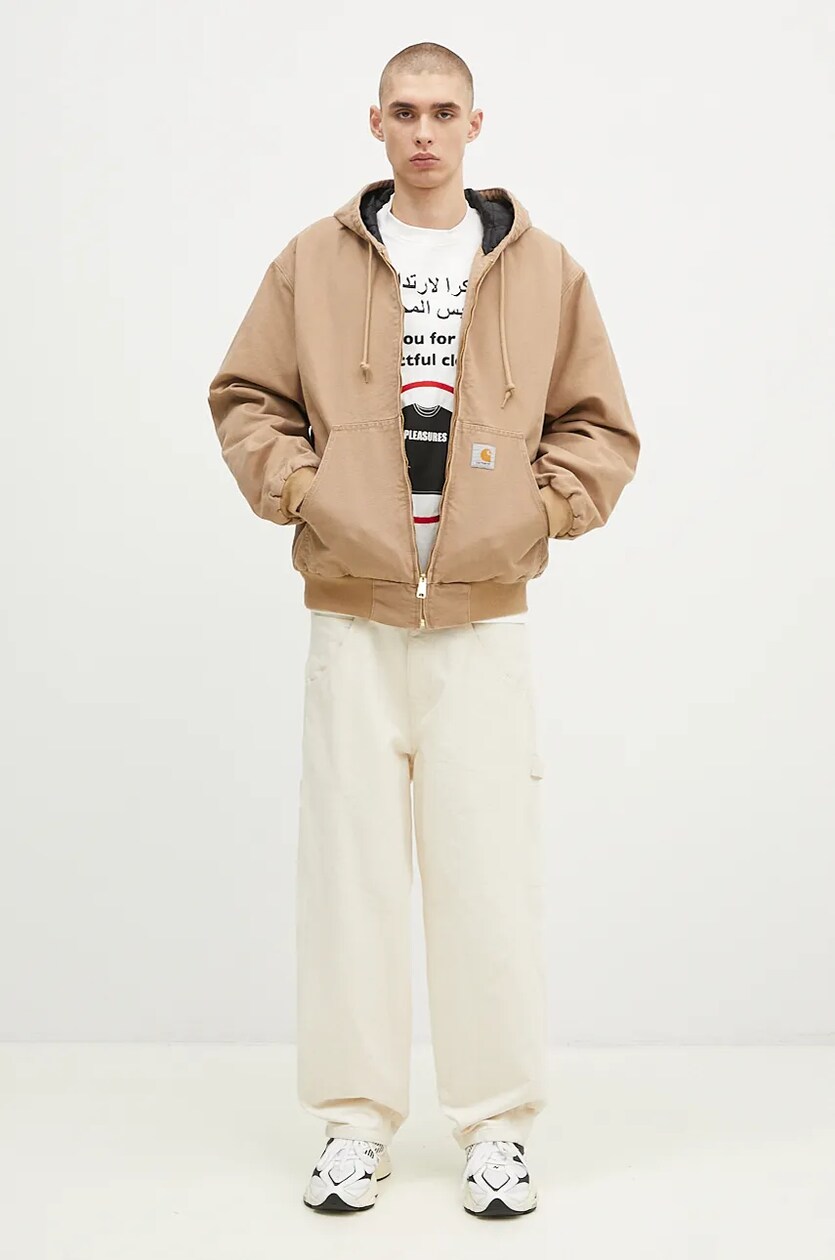 Carhartt WIP jacket OG Active Jacket men s beige color I027360.2FS3K at PRM US