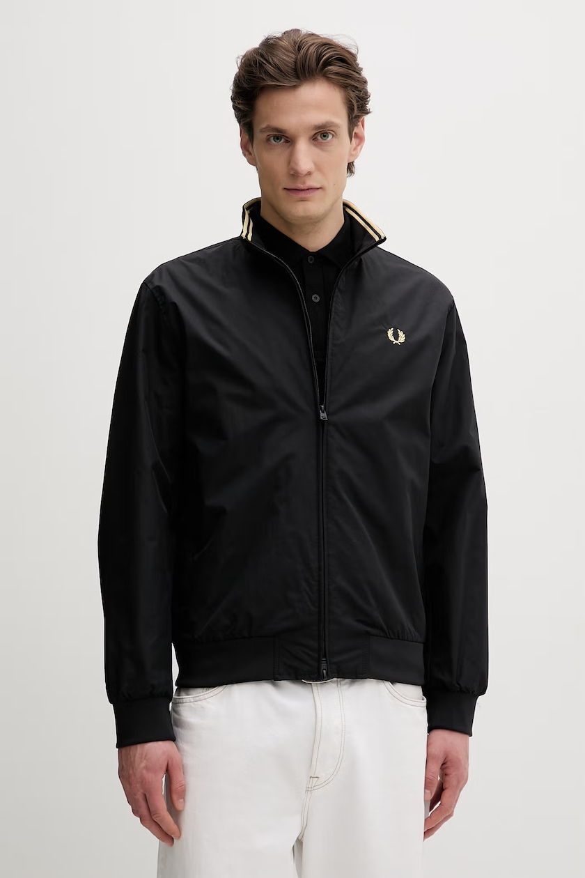 Fred Perry x Kris Van Assche jacket cotton Men's black SJ2100 at Fred Perry x Kris Van Assche jacket cotton Men's black SJ2100 at