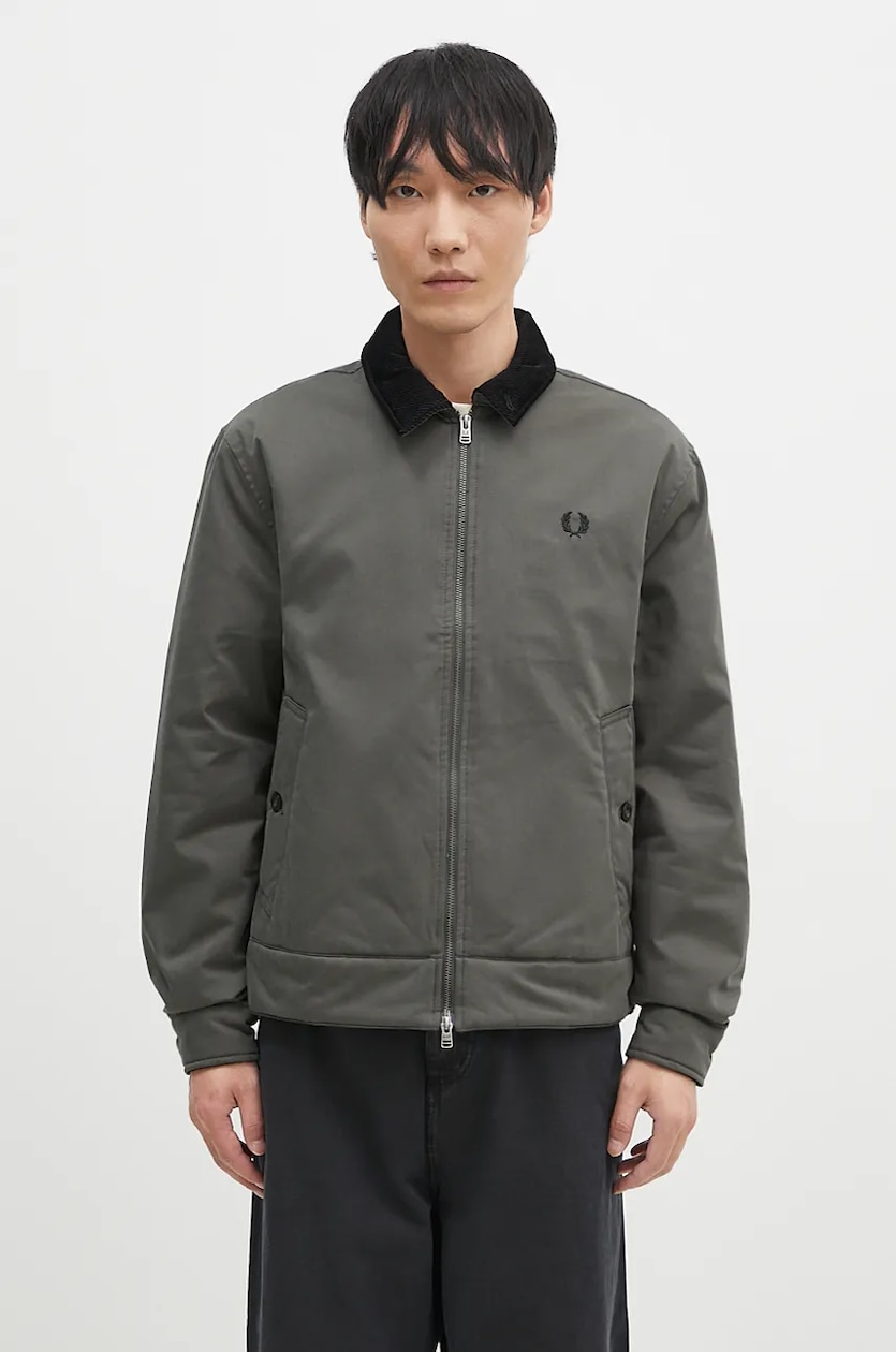 Fred Perry jacket The Caban Jacket men s green color J8535.638