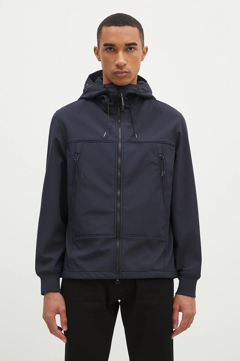 Navy blue cp company goggle jacket online