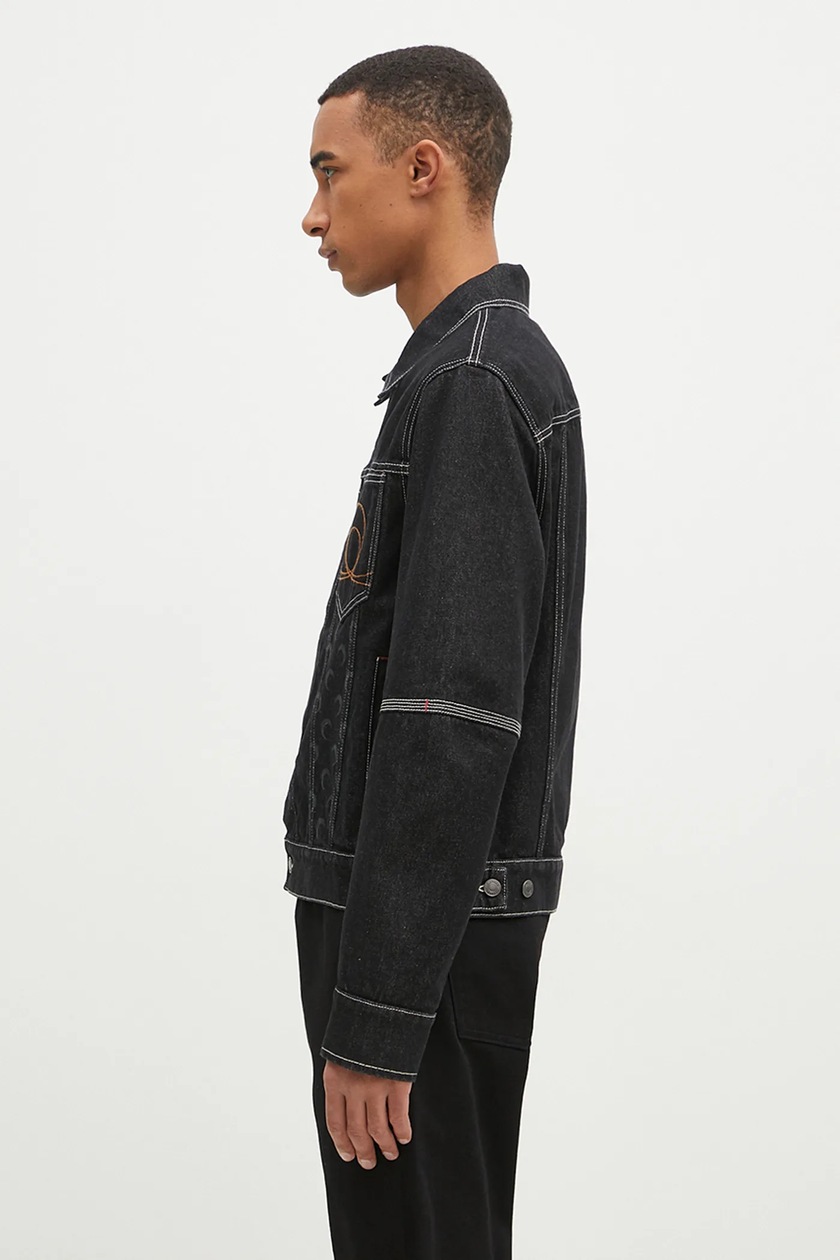 Marine Serre Moonデニム　ブラック Marine Serre denim jacket Moon Laser Denim Trucker Jacket PRM EU