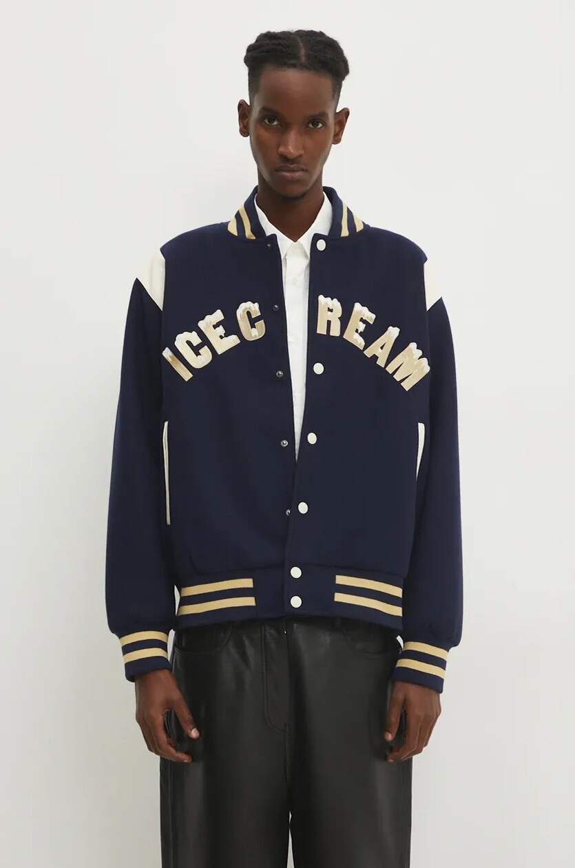 Navy blue varsity jacket mens online