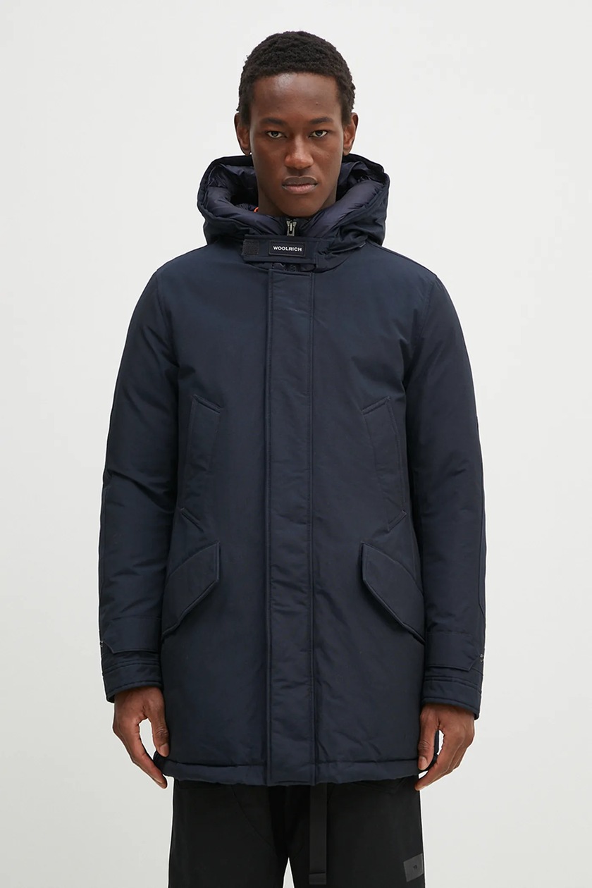 Woolrich jacket Polar High Collar Parka navy blue color