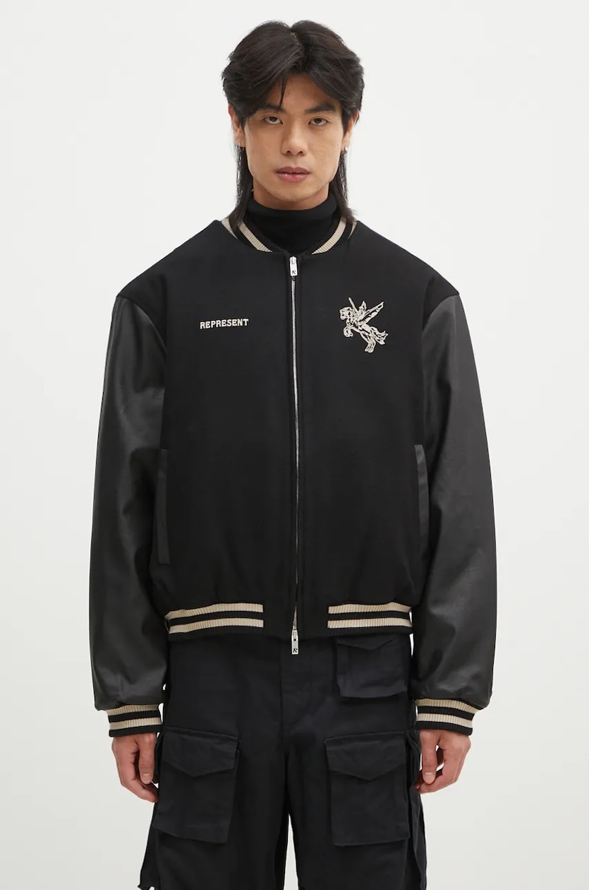 Represent wool bomber jacket Cherub Wool Varsity Jacket Represent wool bomber jacket Cherub Wool Varsity Jacket