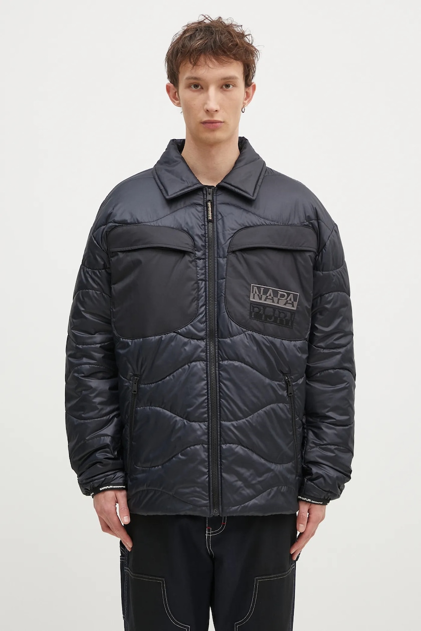 Napapijri jacket 20-22 Puf L men's navy blue color NP0A4HEJ1761 at Napapijri jacket 20-22 Puf L men's navy blue color NP0A4HEJ1761 at