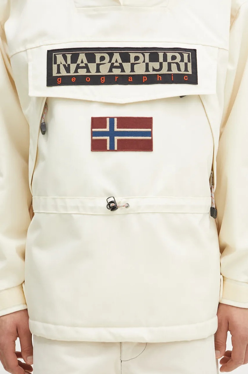 Куртка Napapijri Skidoo 1990 мужская цвет бежевый зимняя oversize