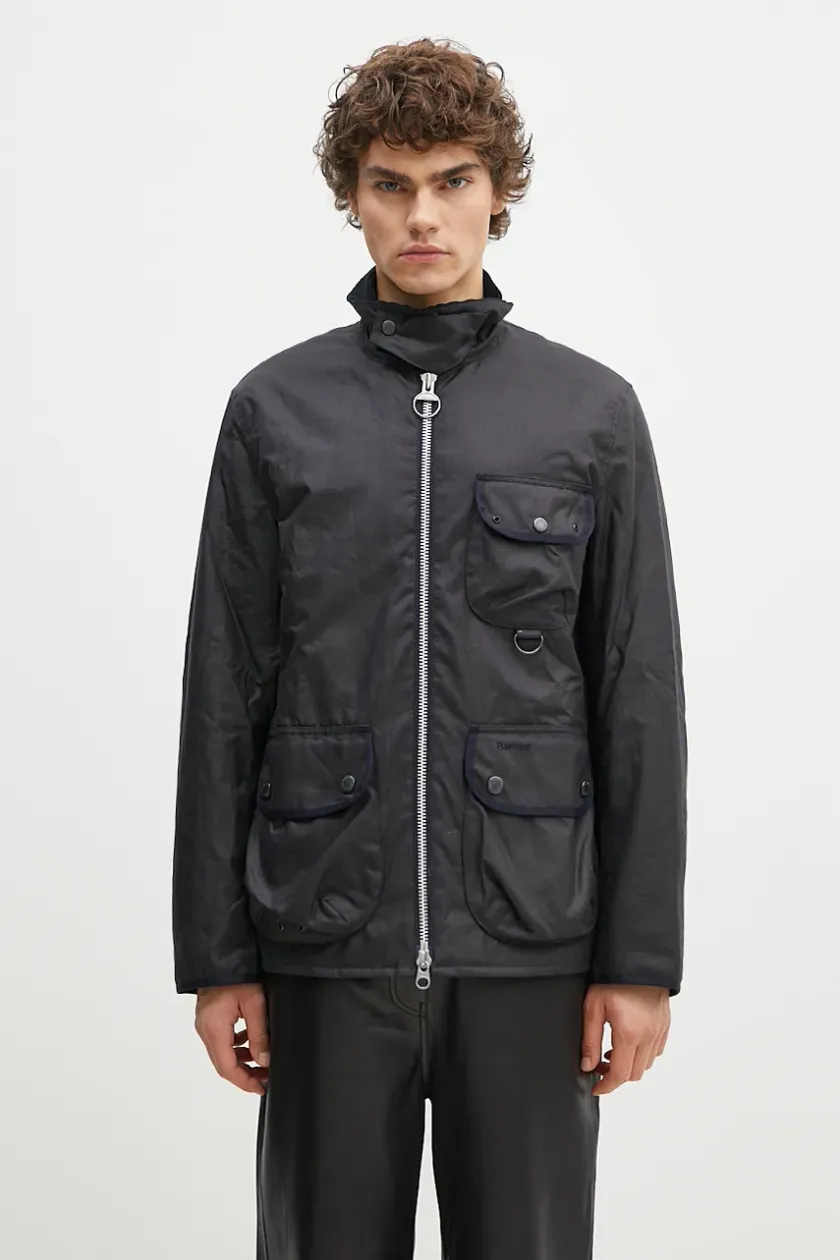 Mens black barbour wax jacket on sale