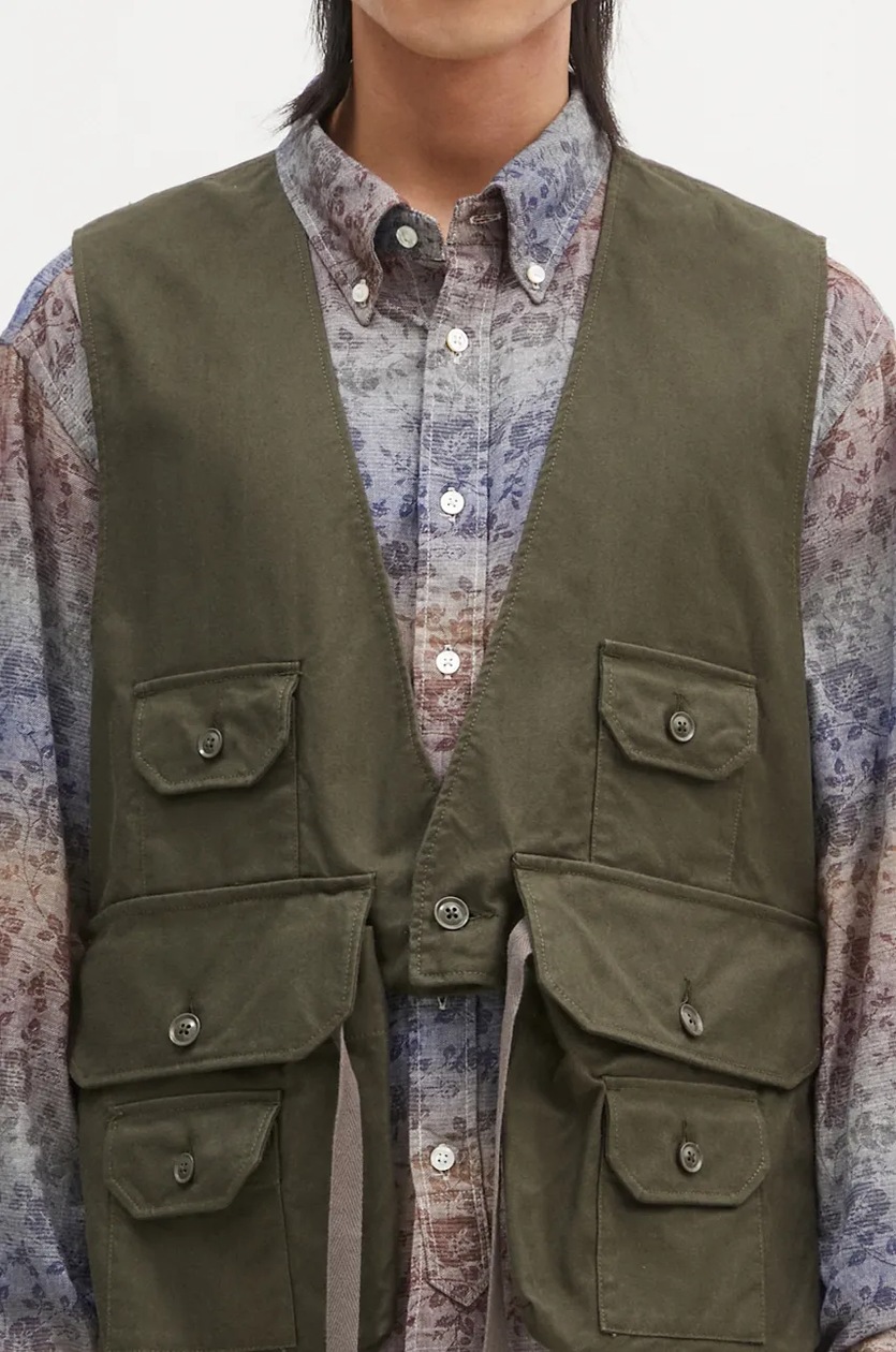 Engineered Garments bezrękawnik jeansowy Fowl Vest męski