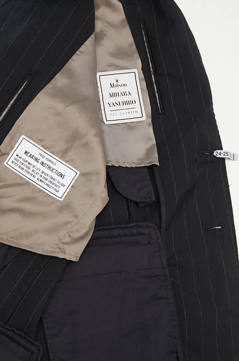 Maison MIHARA YASUHIRO wool blazer Aged Suit Blazer black